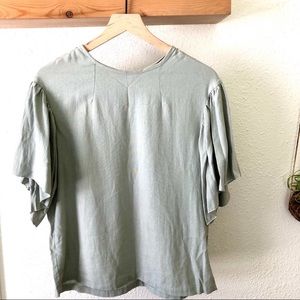 Olympia Etal linen top in subtle blue